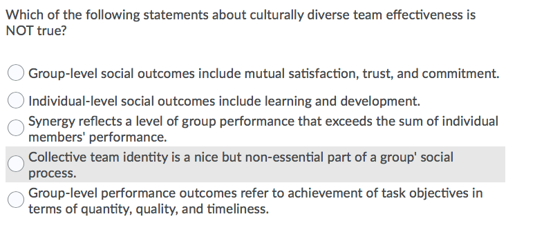 Which of the following statements about