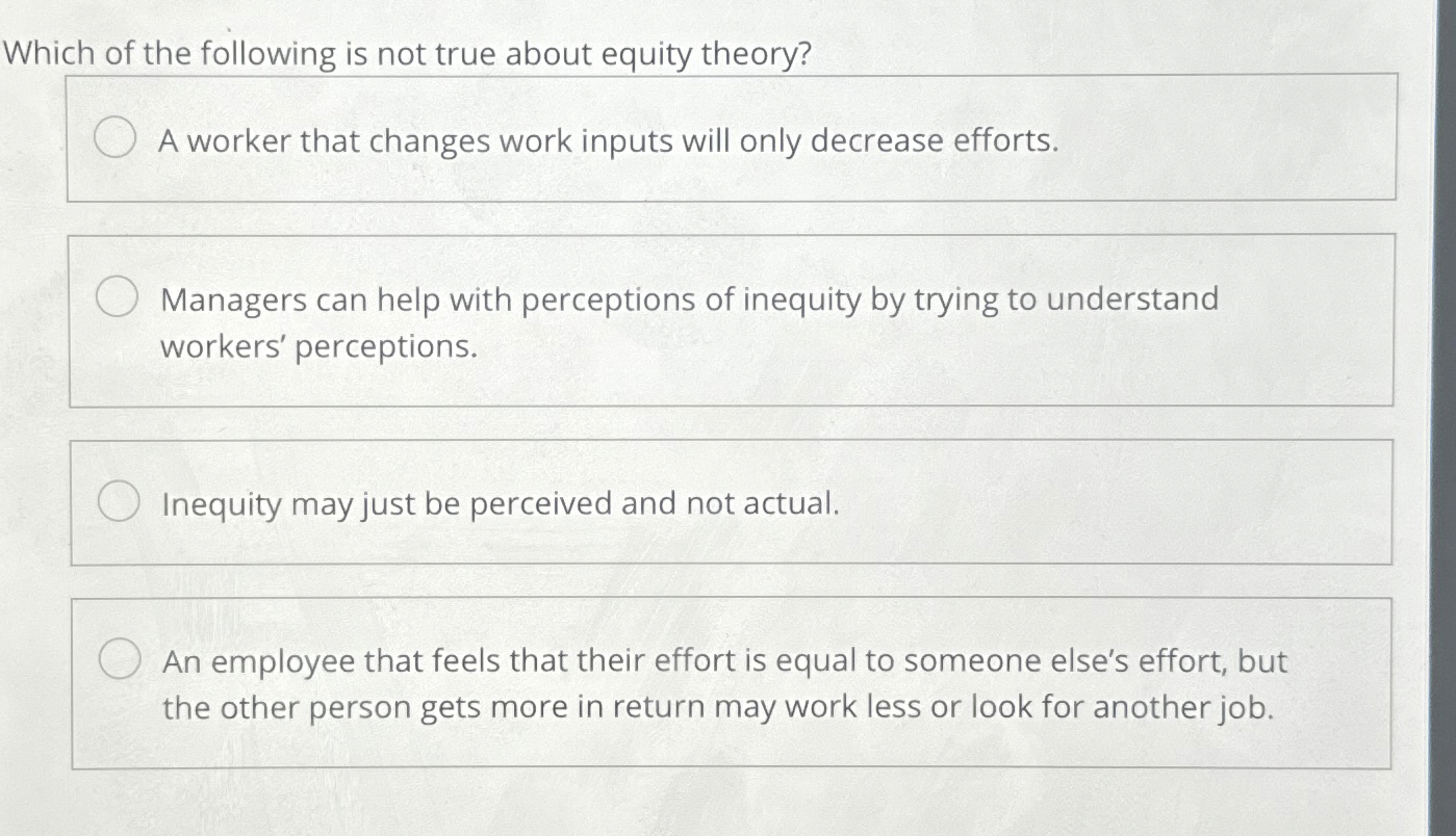 Which of the following is not true about equity