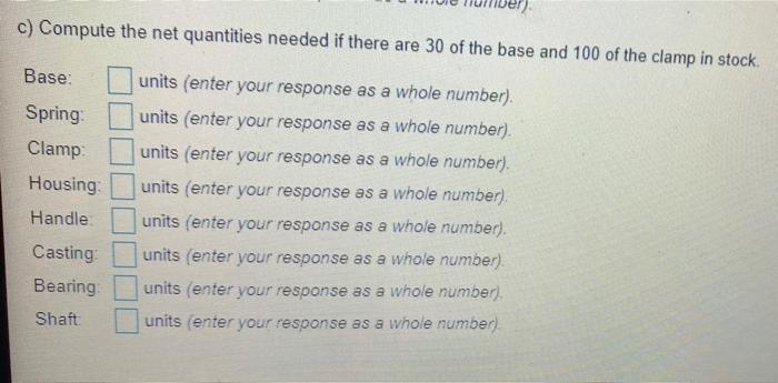 determine net quantities if there are 30 of the