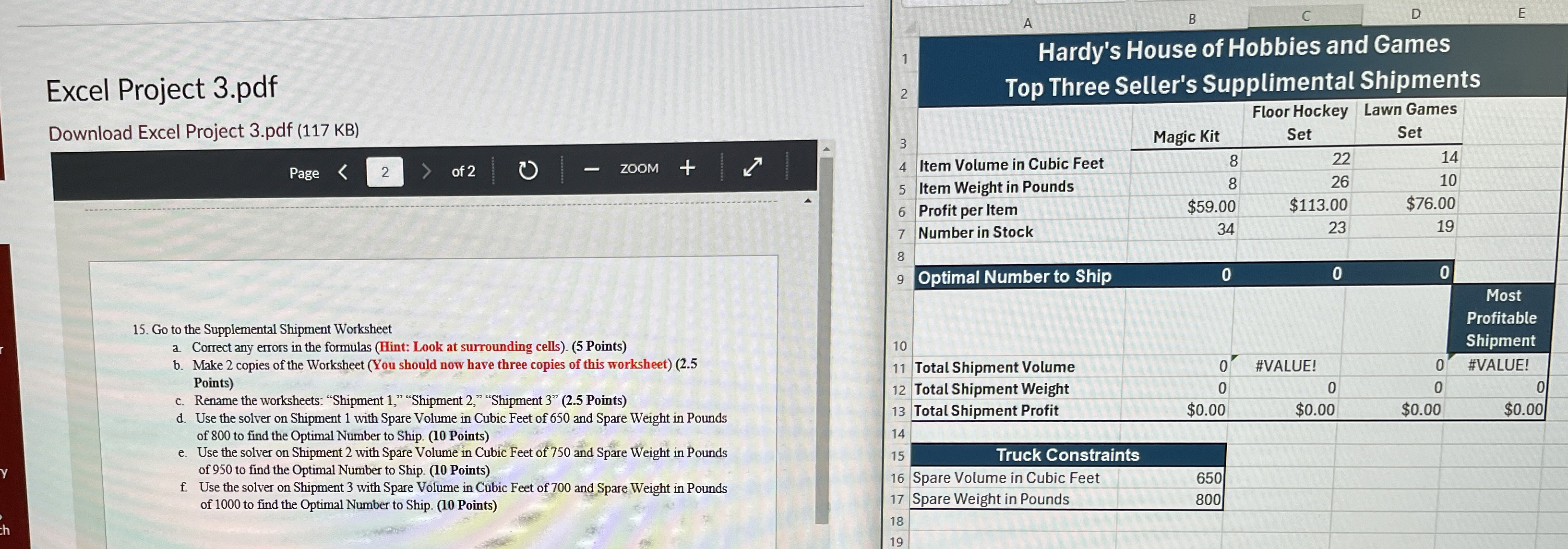 Excel Project 3 . pdf Download Excel Project 3 .