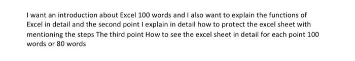 I want an introduction about Excel 100 words and