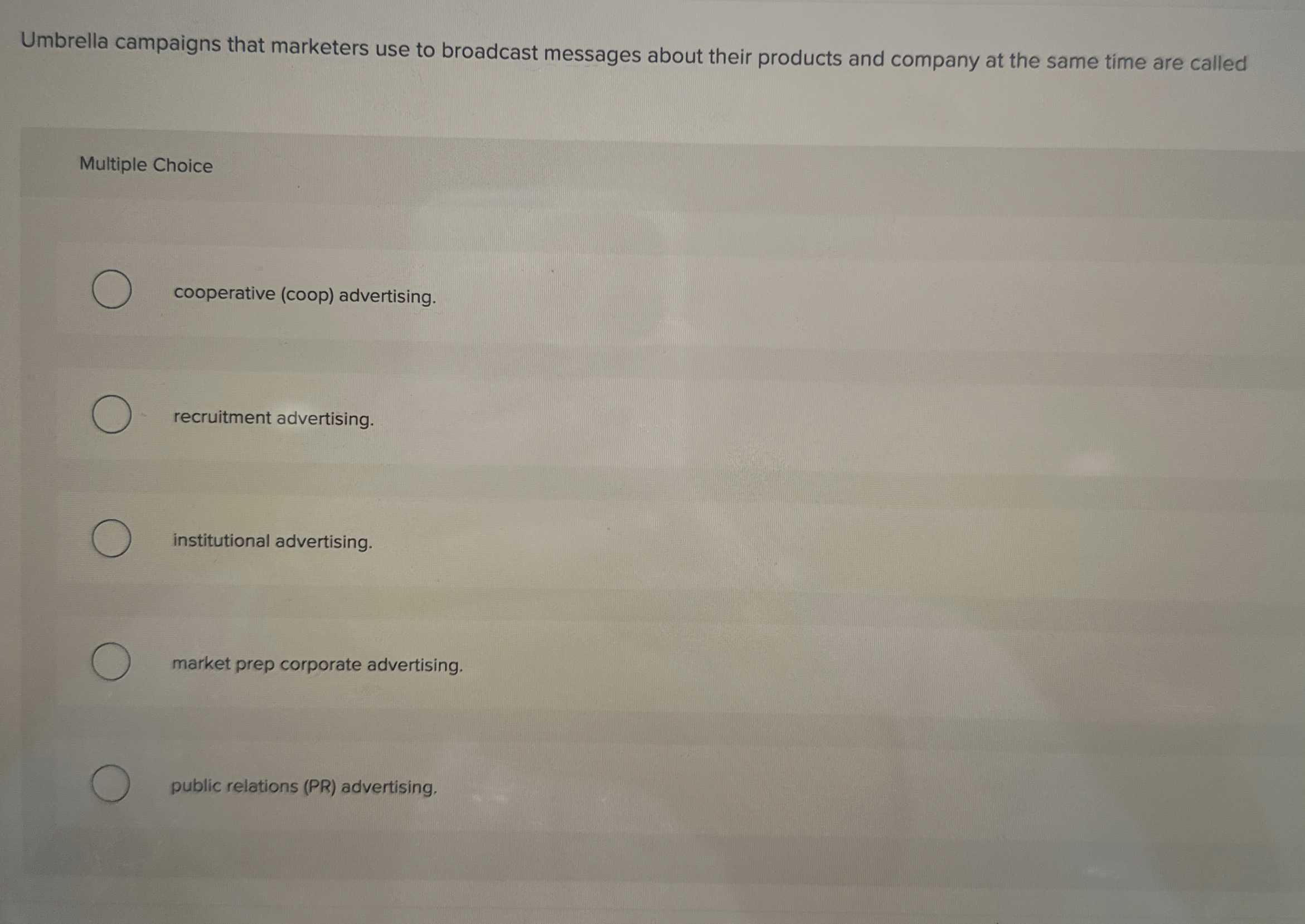 Umbrella campaigns that marketers use to