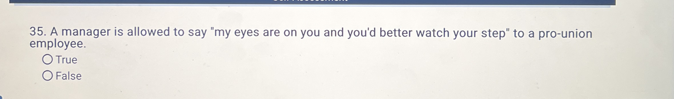 A manager is allowed to say " my eyes are on you