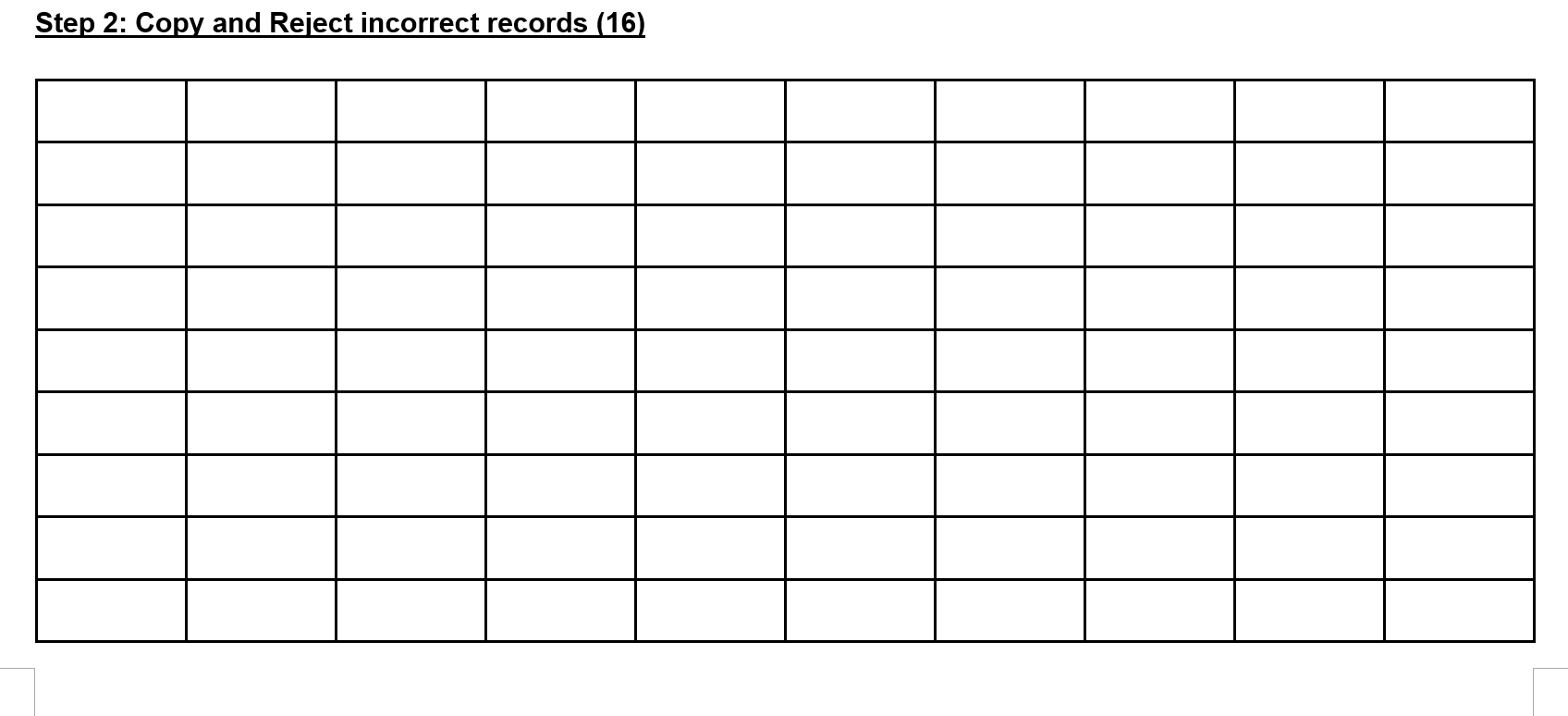Problem 1 - Using the following three tables