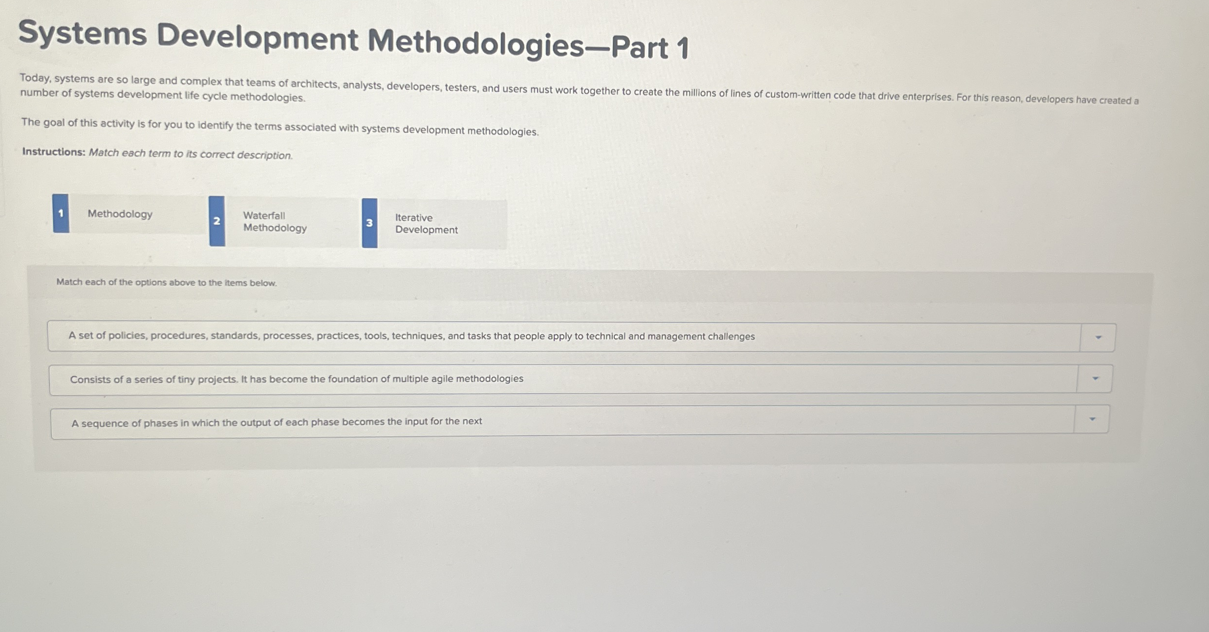 Systems Development Methodologies - Part 1 number