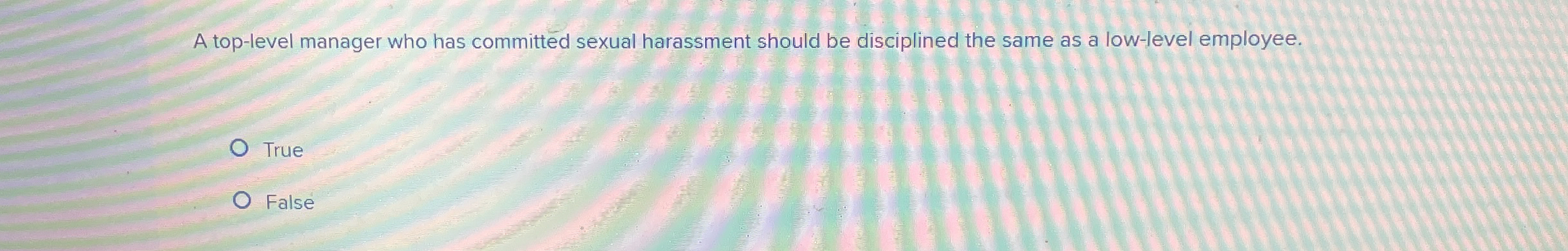 A top - level manager who has committed sexual