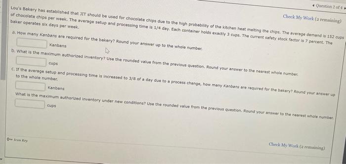 please help solve Question 2 of 4 Check My Work