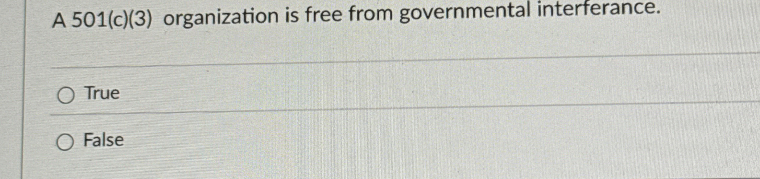 A 5 0 1 ( c ) ( 3 ) organization is free from