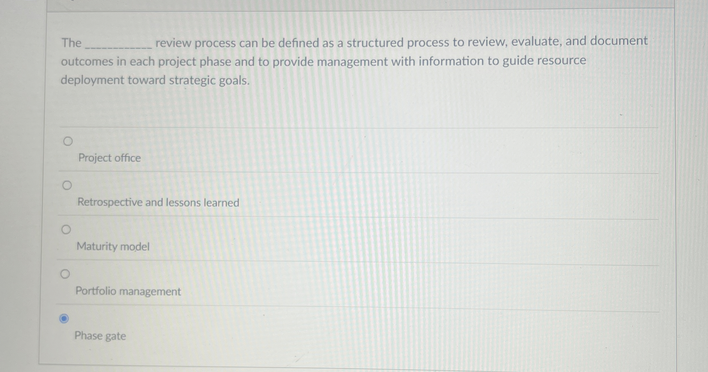 The review process can be defined as a structured