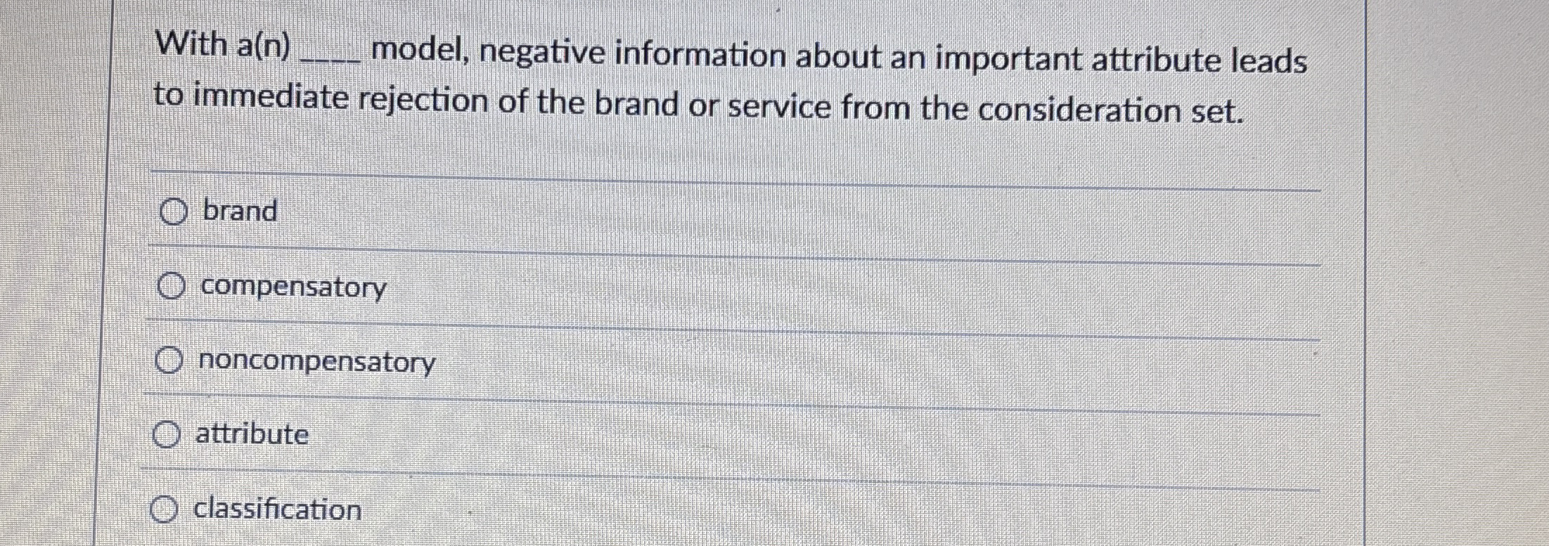 With a ( n ) q , model, negative information