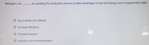 Managers can q , by updating the production