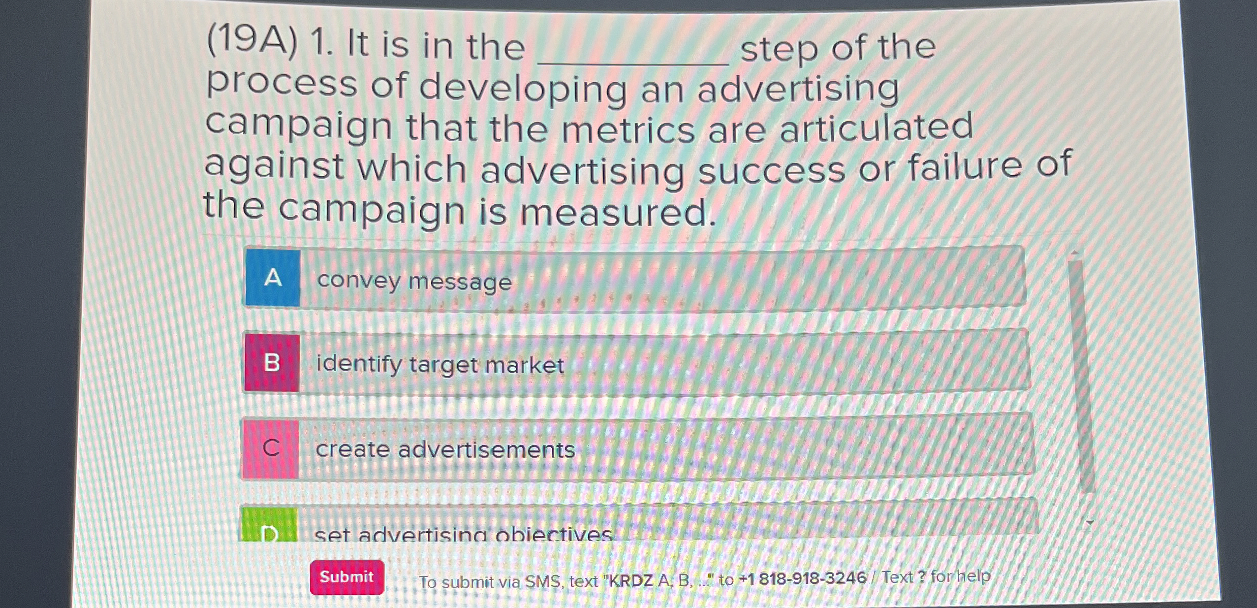 ( 1 9 A ) 1 . It is in the q , step of the