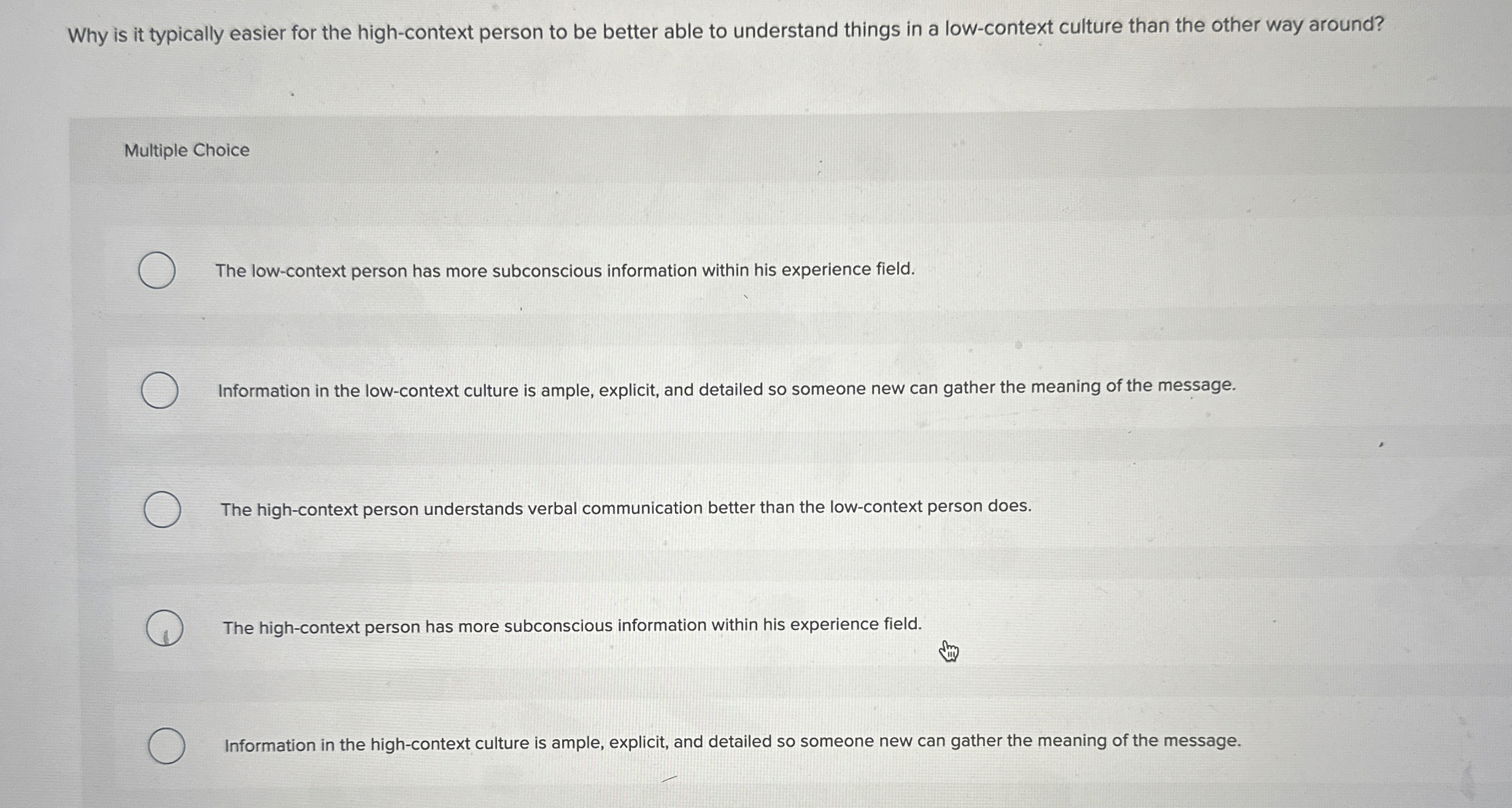 Why is it typically easier for the high - context