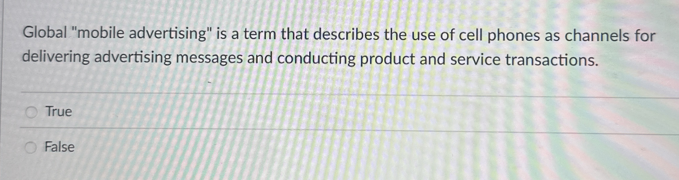 Global "mobile advertising" is a term that