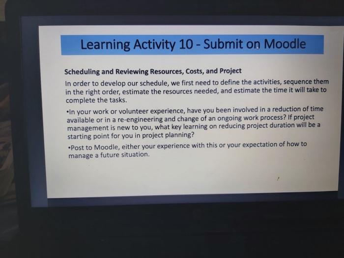 Learning Activity 10 - Submit on Moodle