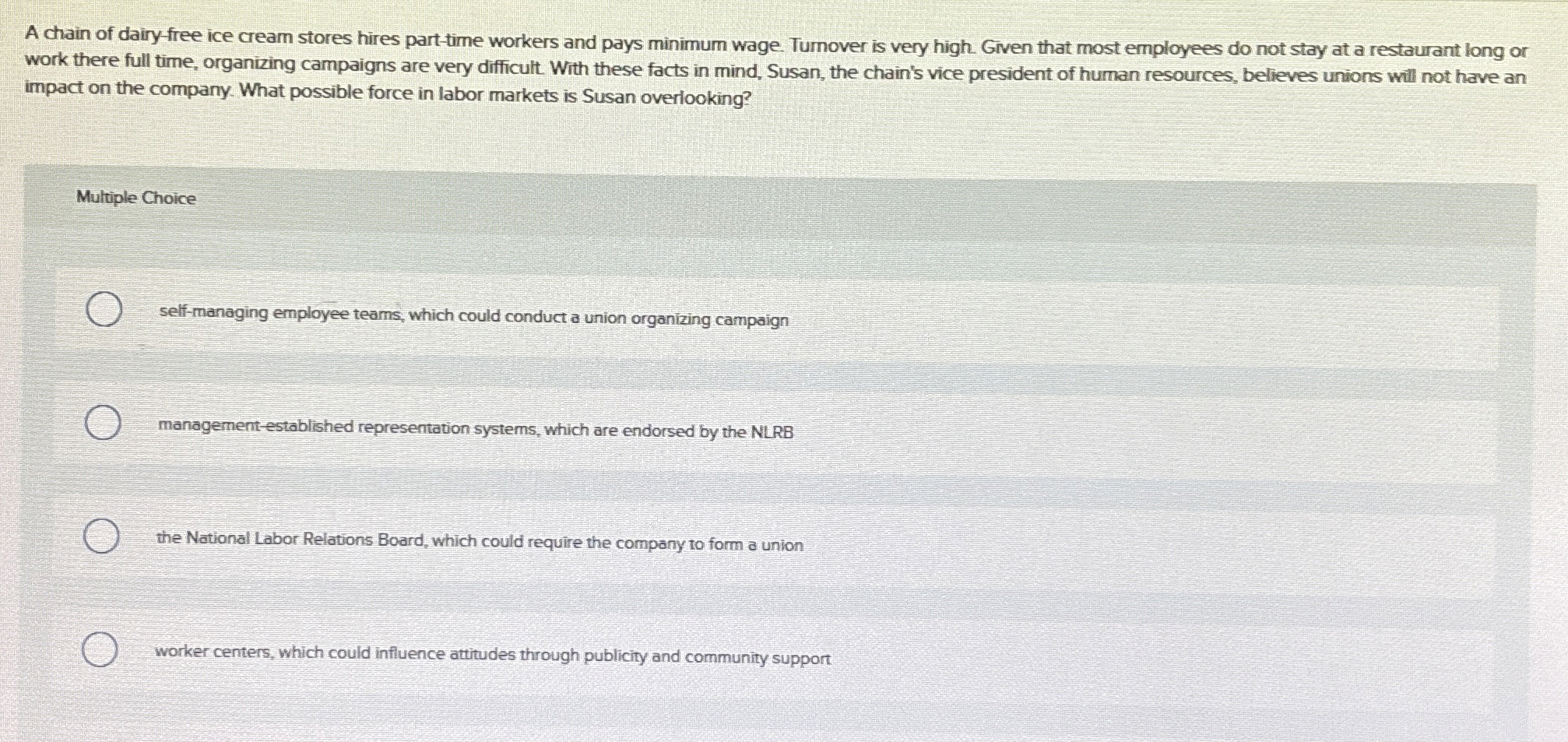 A chain of dairy - free ice cream stores hires