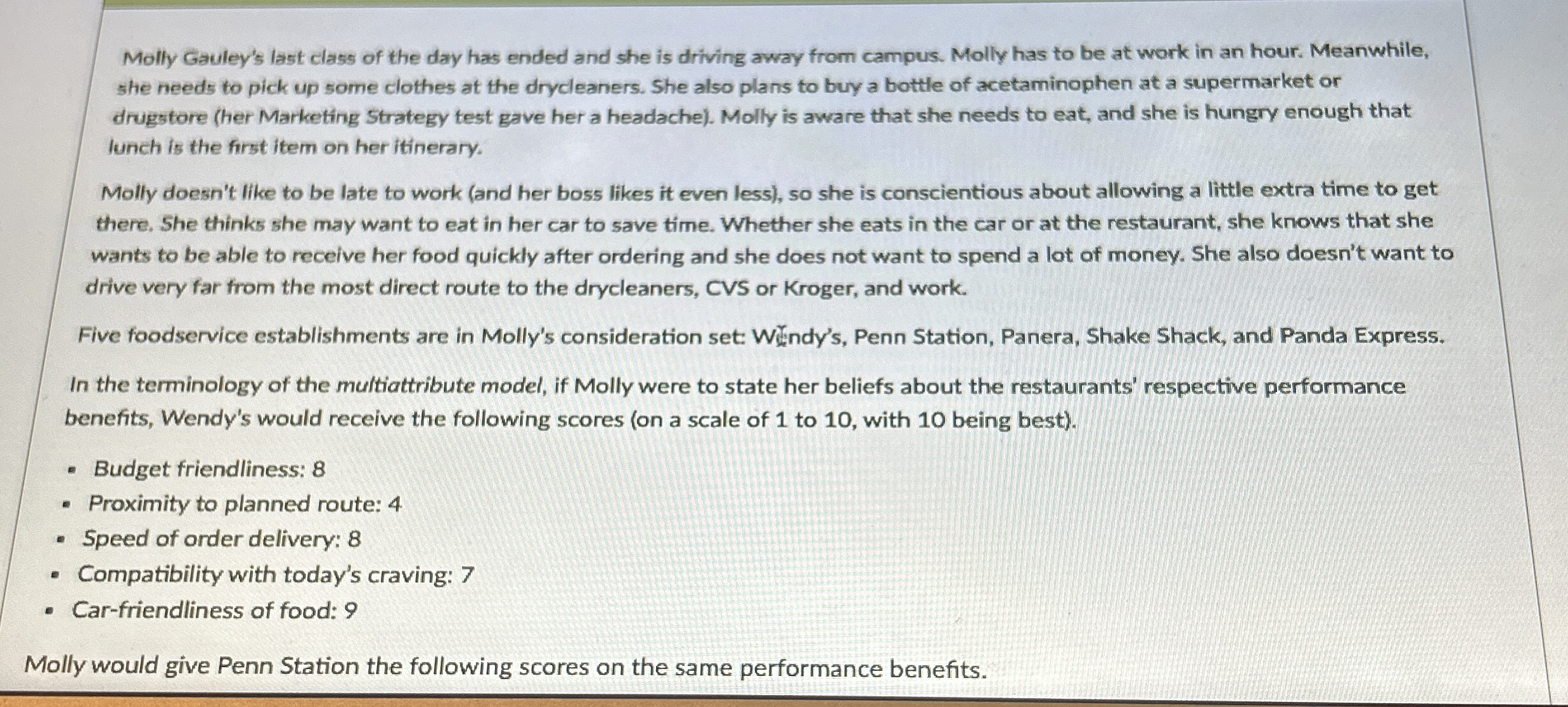 Molly Gauley's last class of the day has ended