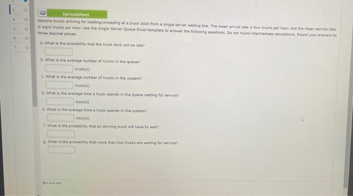please help solve Spreadsheet Assume trucks