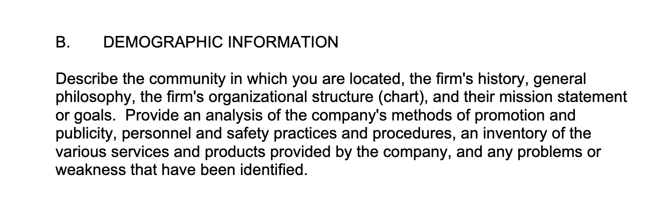 CAN I HAVE AN EXAMPLE OF A DEMOGRAPHIC