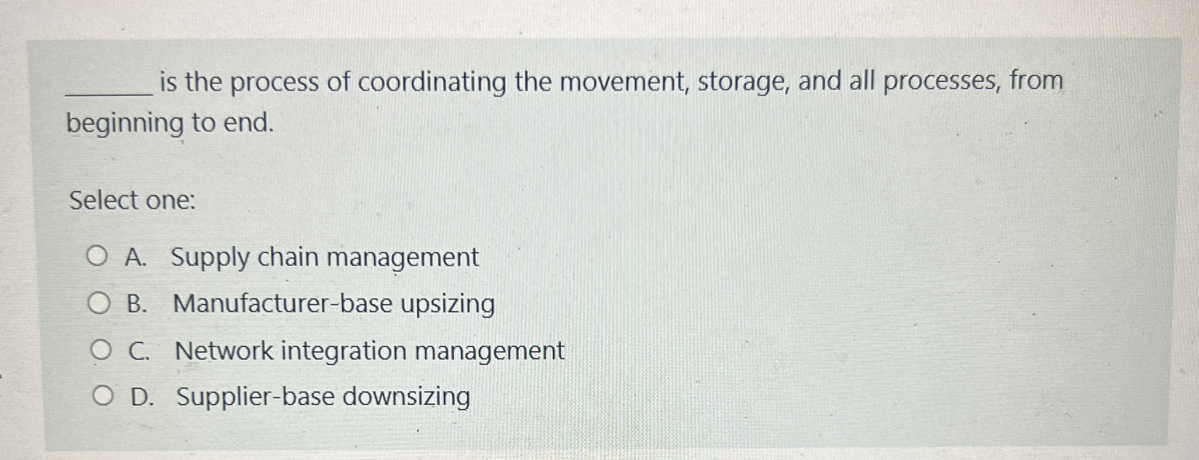 q , is the process of coordinating the movement,