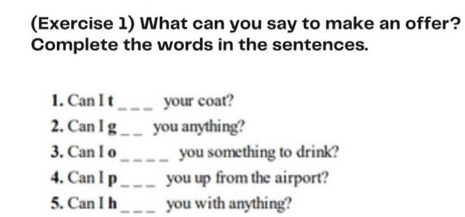 (Exercise 2) Put the dialogue in the correct