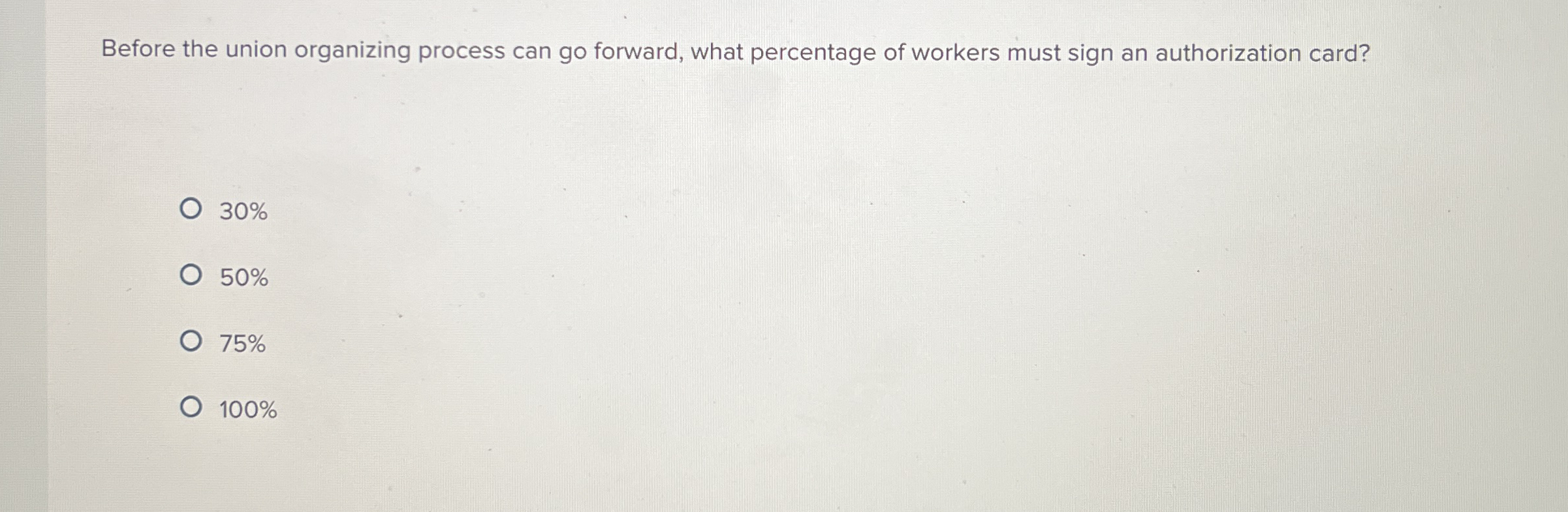 Before the union organizing process can go