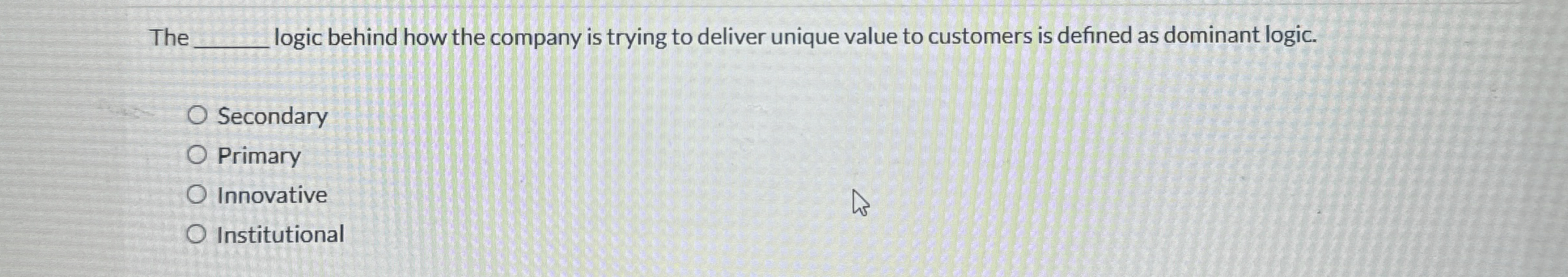 The logic behind how the company is trying to