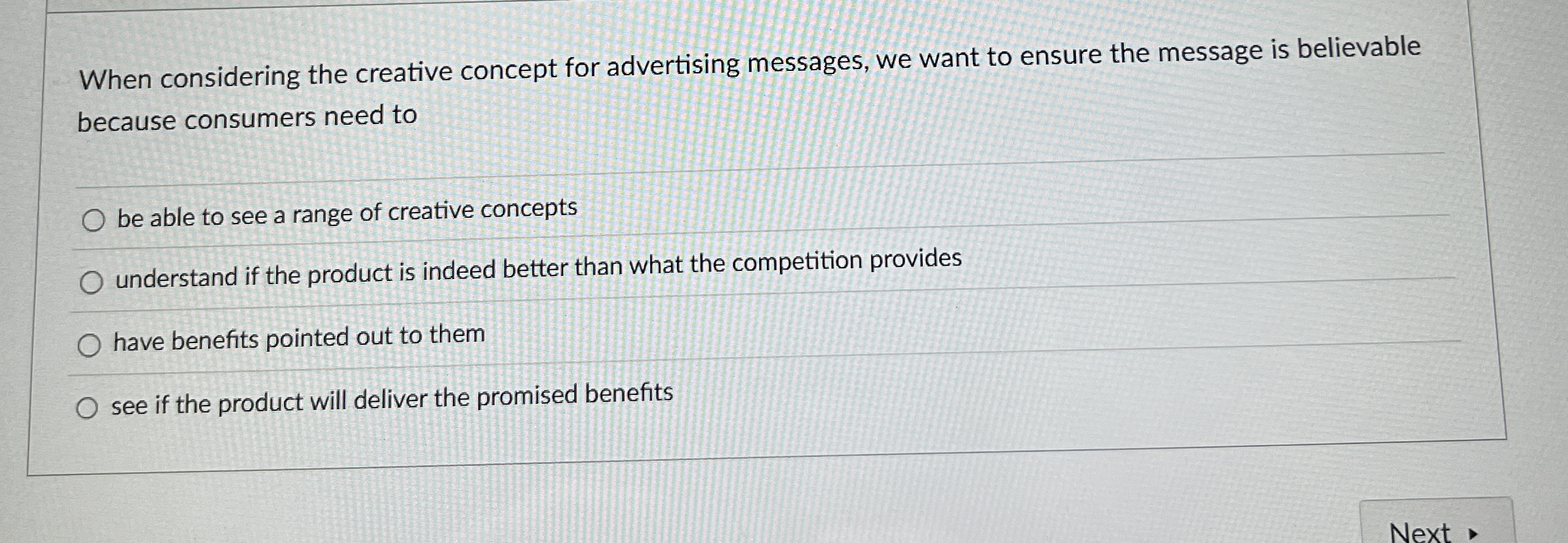 When considering the creative concept for