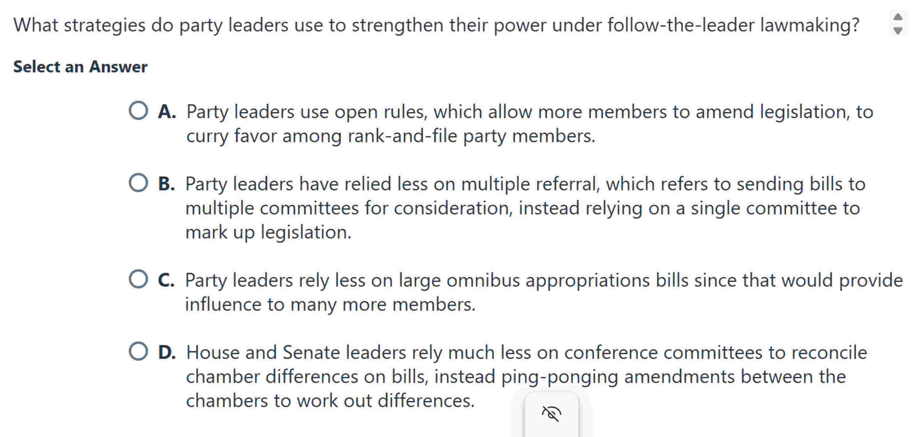 What strategies do party leaders use to