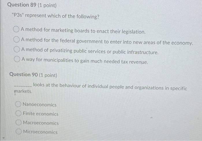 Question 89 (1 point) "P3s" represent which of