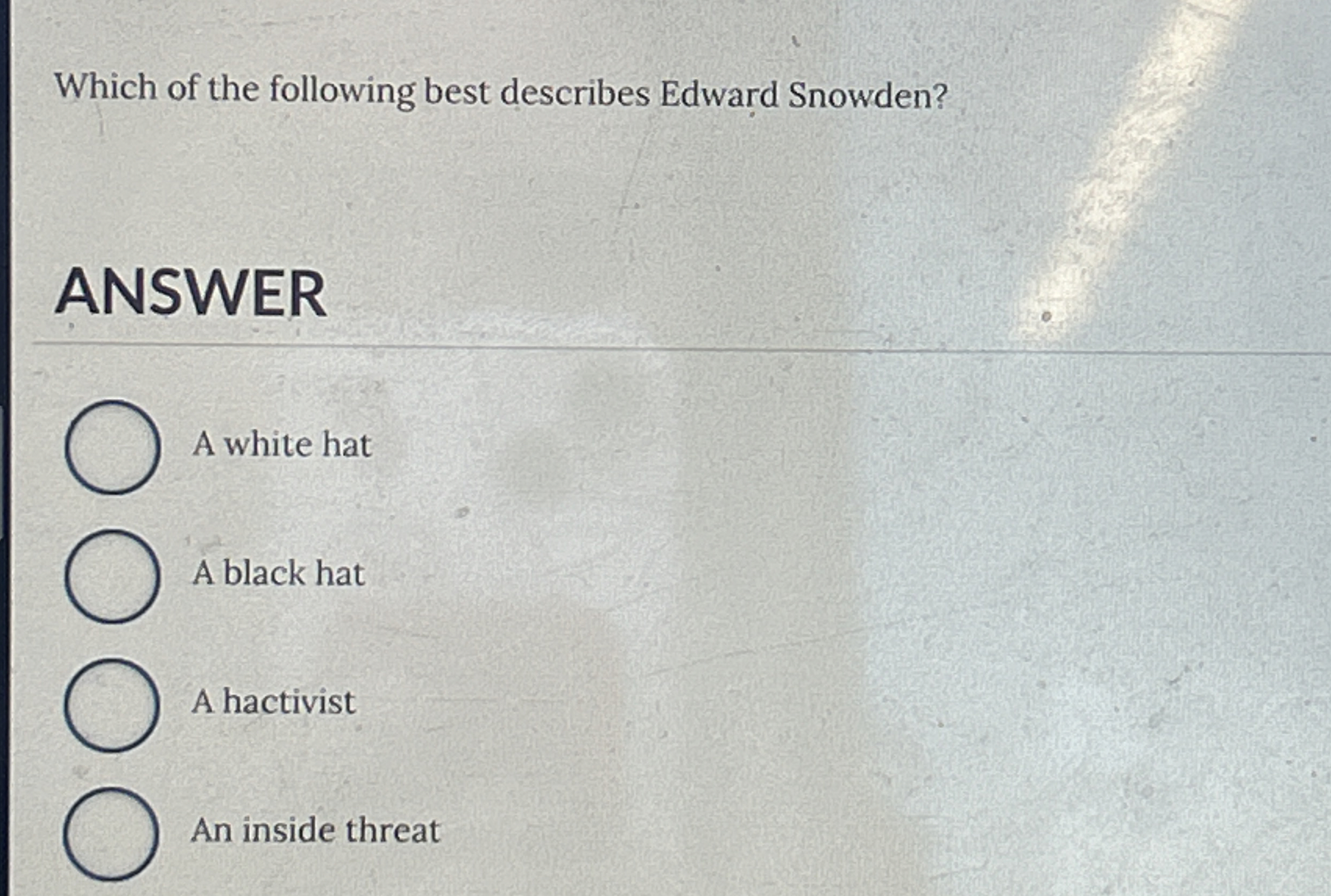 Which of the following best describes Edward