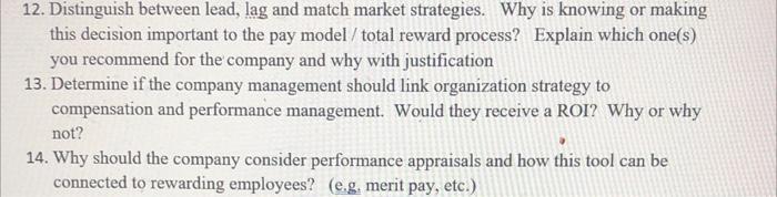 compensation and benefits 12. Distinguish between