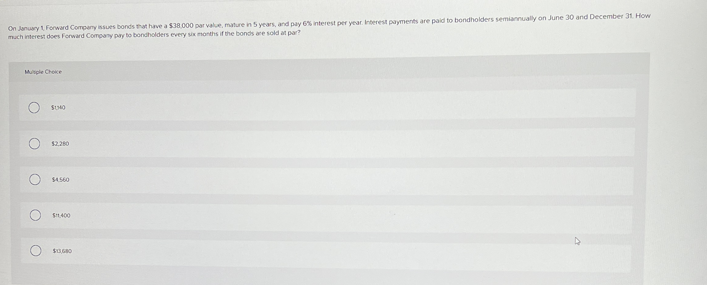 much interest does Forward Company pay to