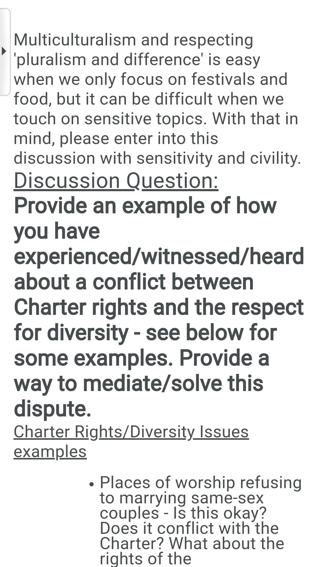 Side Panel Expand side panel Discussion Project #