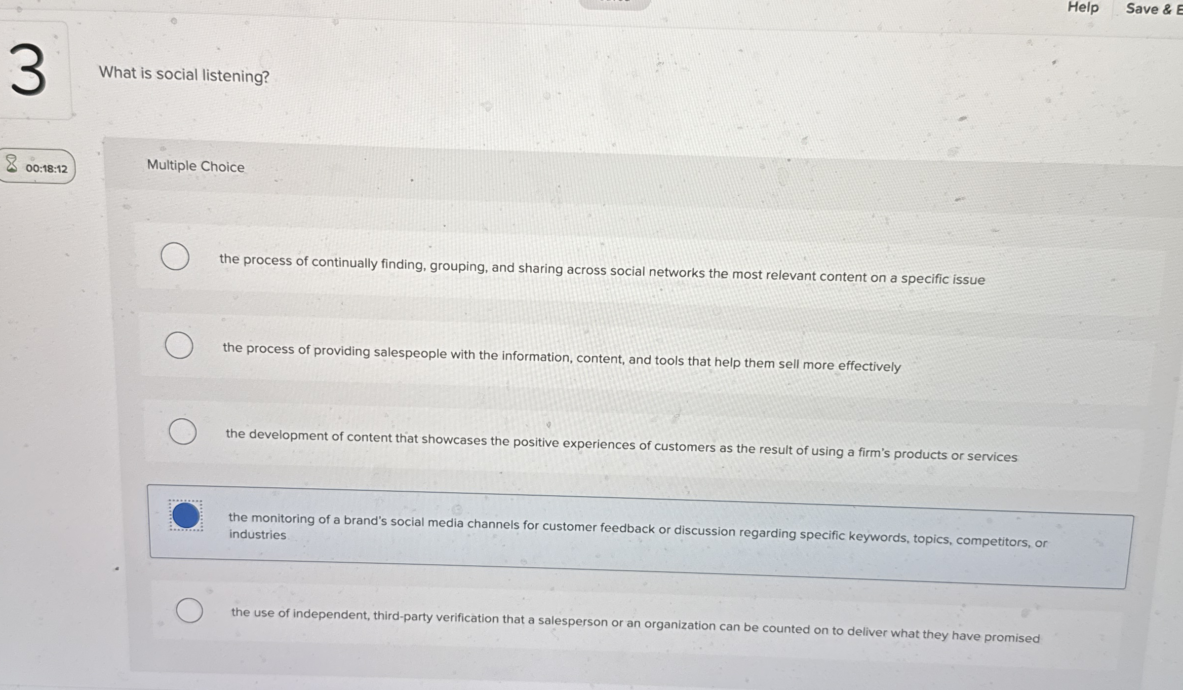 Help Save & What is social listening? 0 0 : 1 8 :