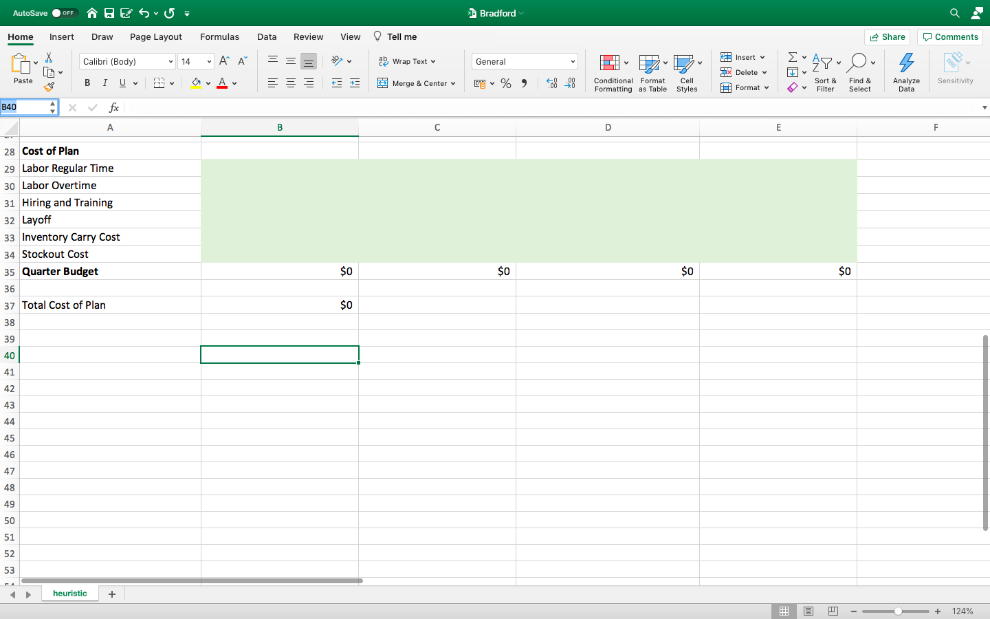 Prepare an aggregate plan for the coming year,
