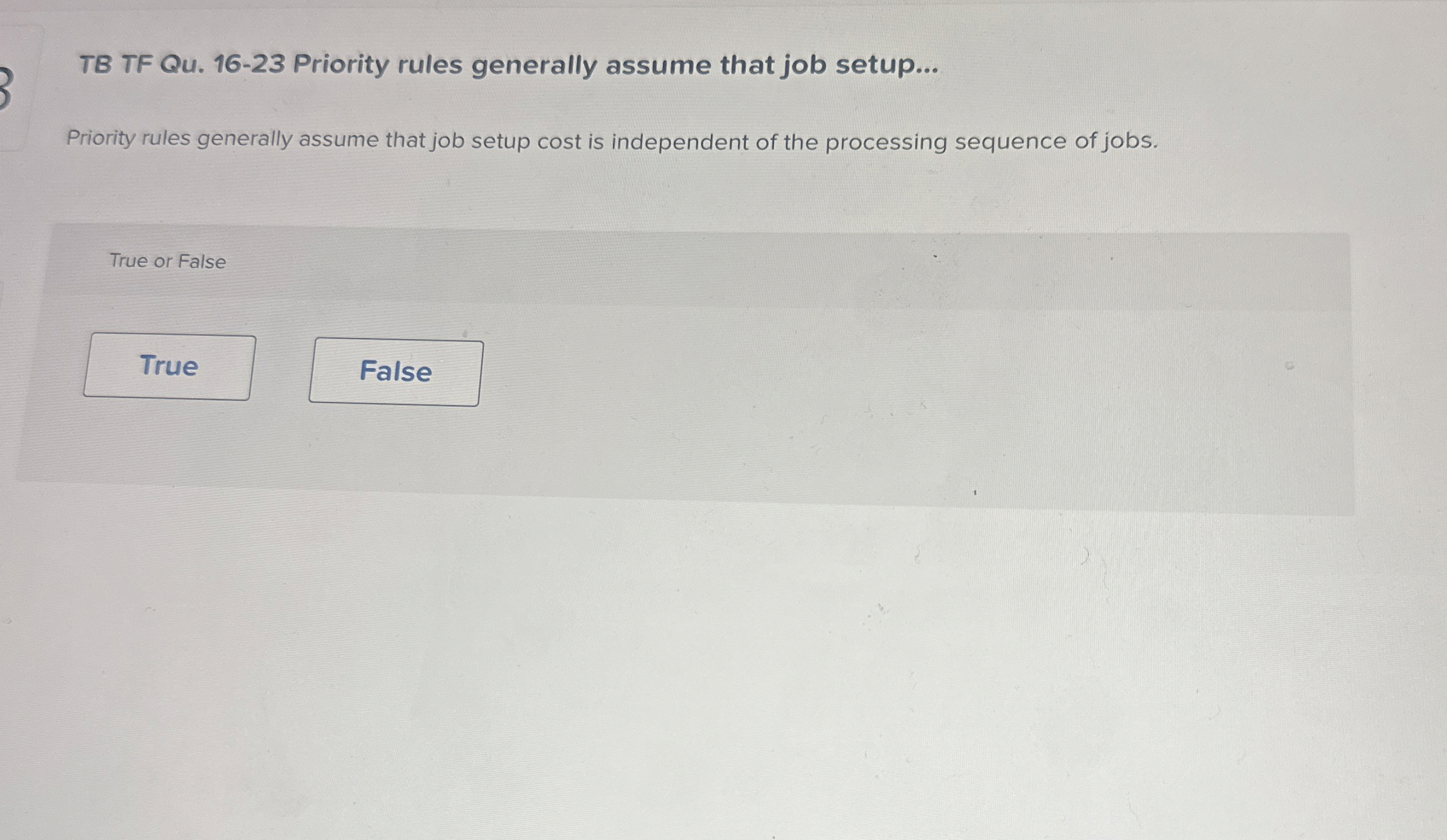 TB TF Qu . 1 6 - 2 3 Priority rules generally