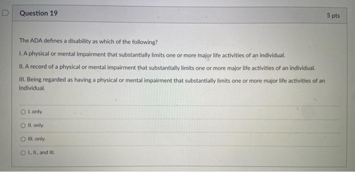 D Question 17 5 pts Jerry has worked for Tiger
