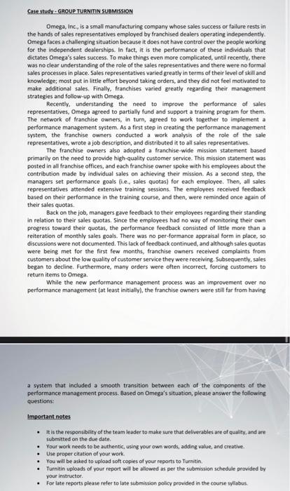 Summarize the performance issues that Omega, inc.