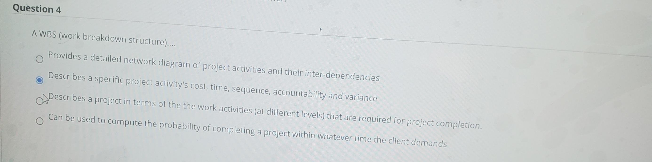 Question 7 Note the six distinct path times and