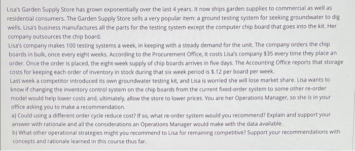 Lisa's Garden Supply Store has grown