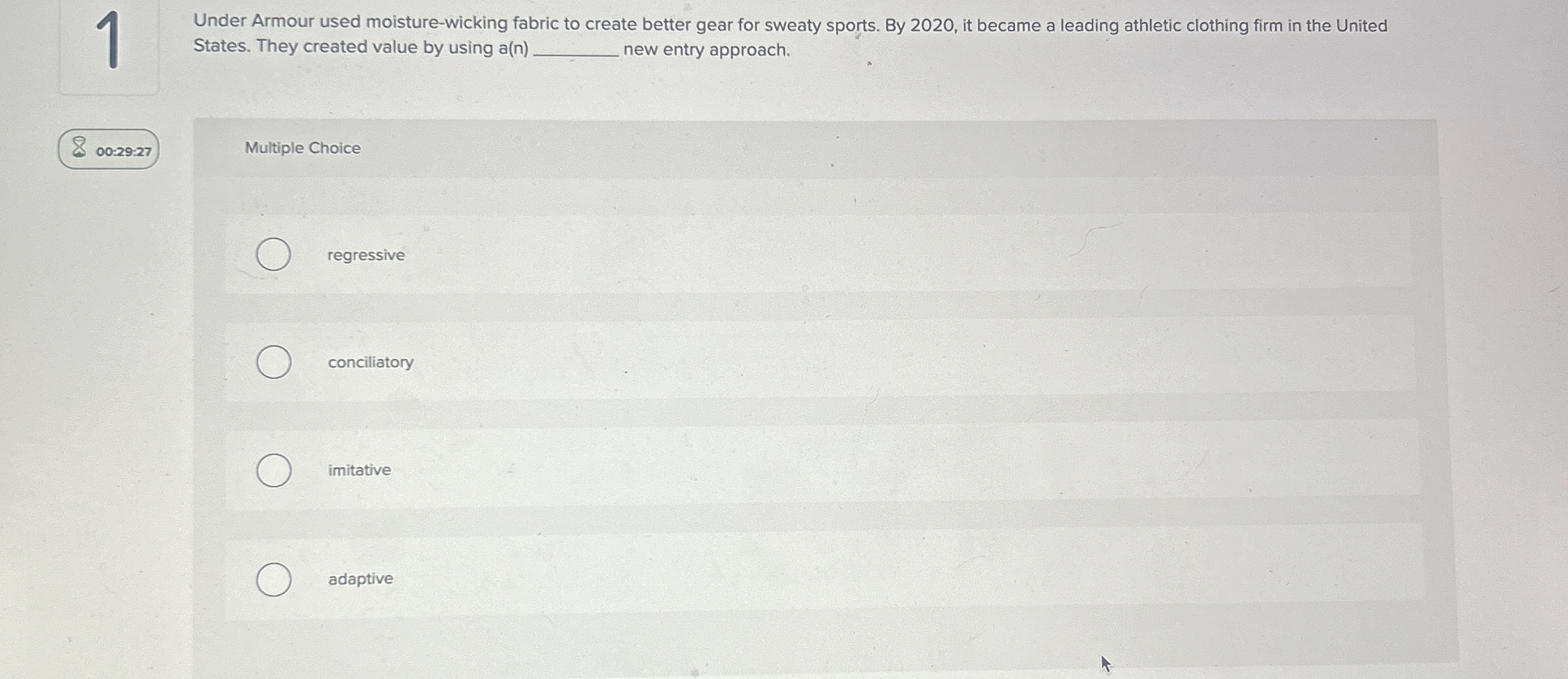 1 Under Armour used moisture - wicking fabric to