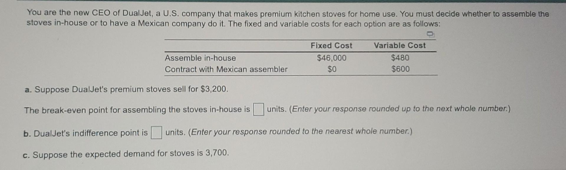 You are the new CEO of DualJet, a U.S. company