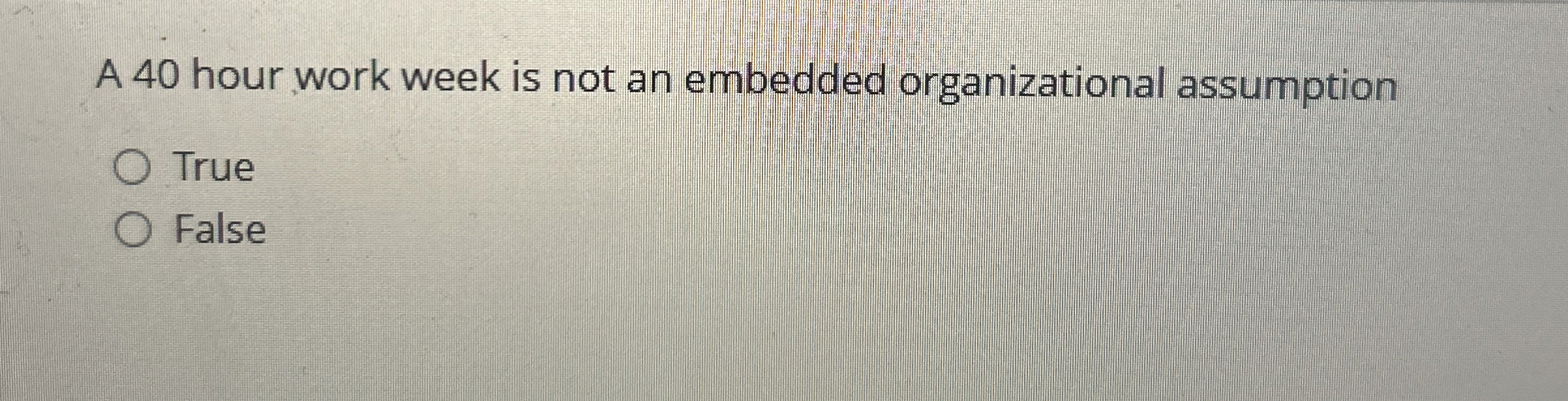 A 4 0 hour work week is not an embedded