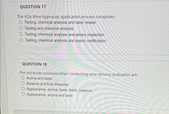 VQA test answer asap please QUESTION 4 Winter