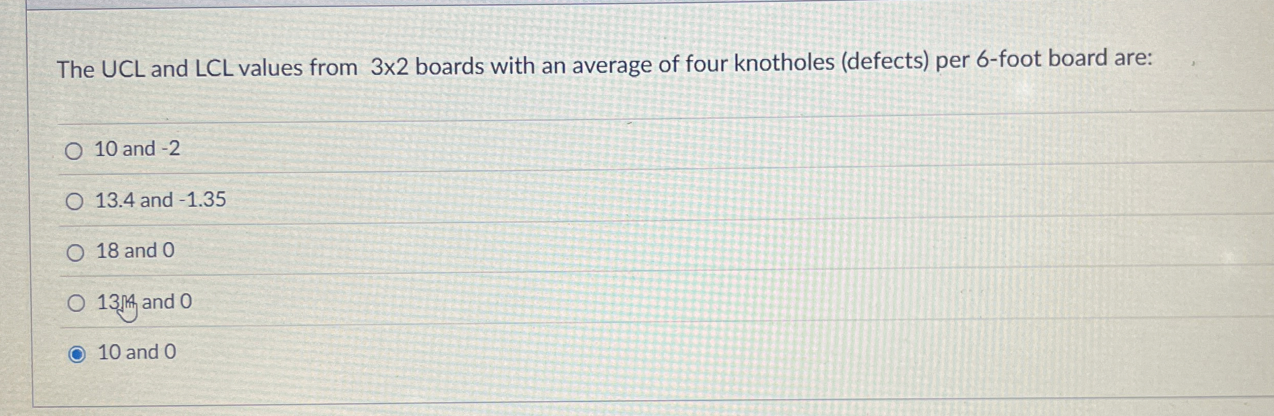 The UCL and LCL values from 3 2 boards with an