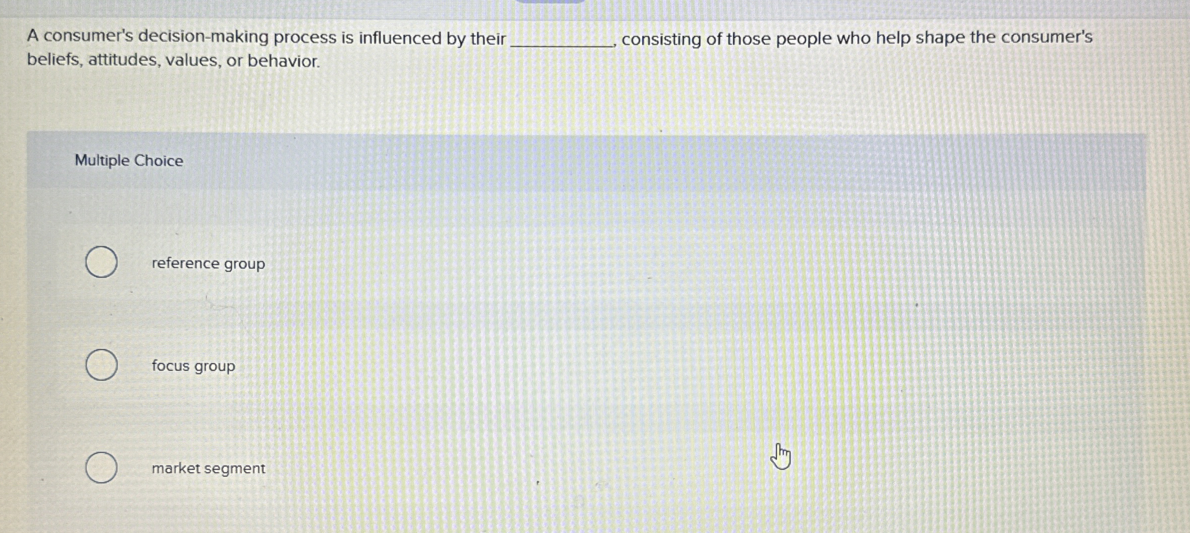 A consumer's decision - making process is