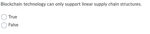Blockchain technology can only support linear