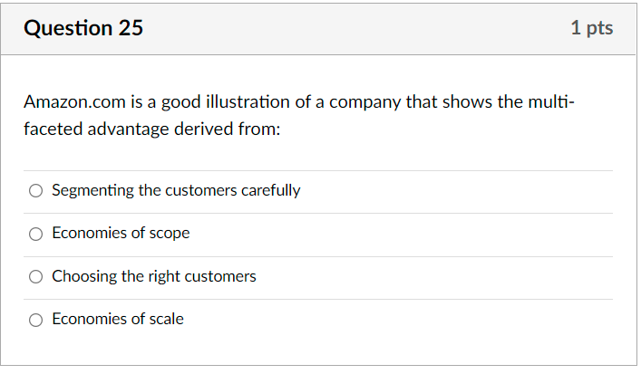 Question 24 1 pts Developing core competencies
