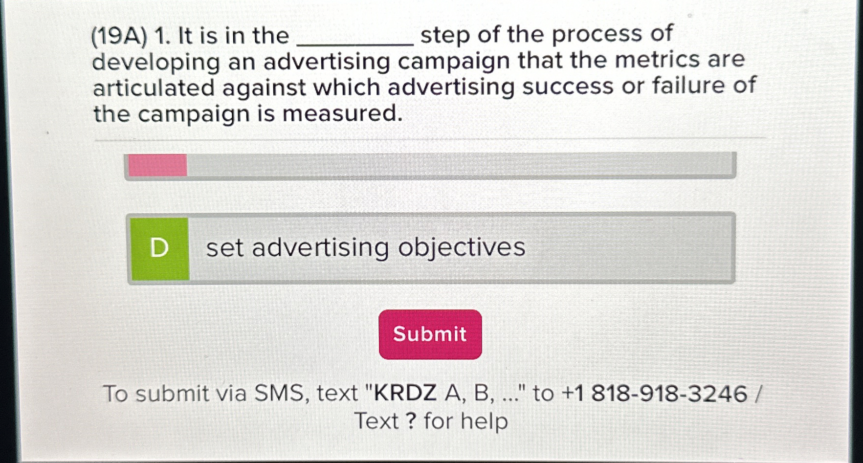 ( 1 9 A ) 1 . It is in the. step of the process